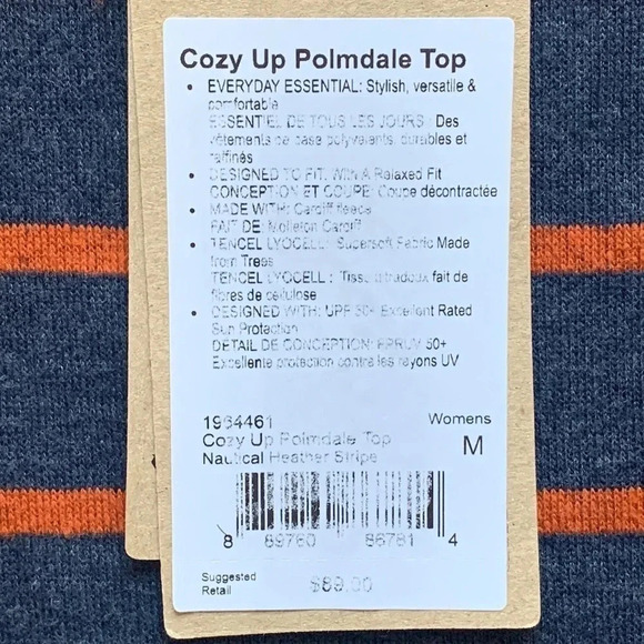 PrAna Women’s Striped Cozy Up Polmdale Sweater Top Size Medium NWT - Picture 9 of 11